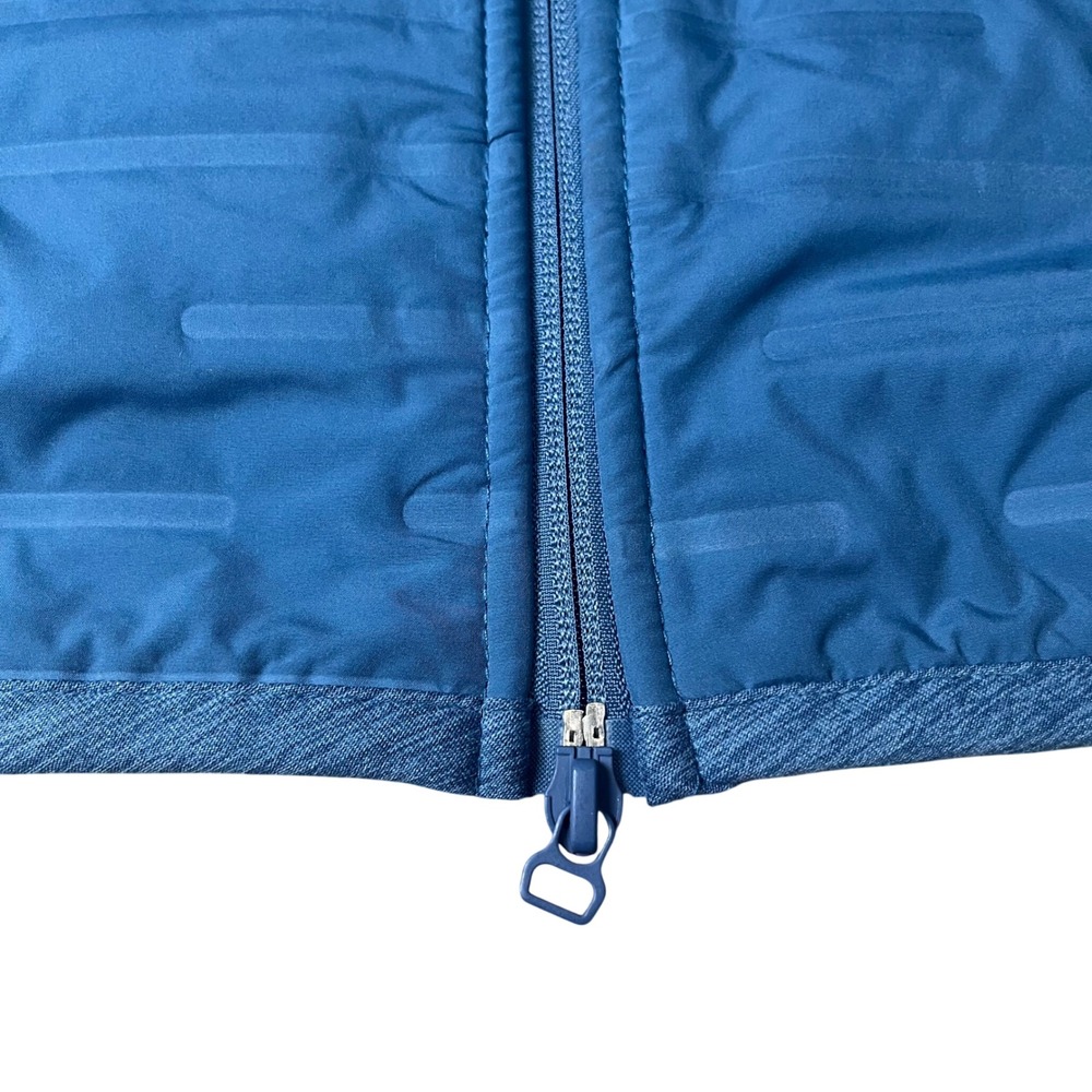 Southern Tide Vest Men Medium Blue Tide to Trail Full Zip Textured Mock Neck - Picture 9 of 10